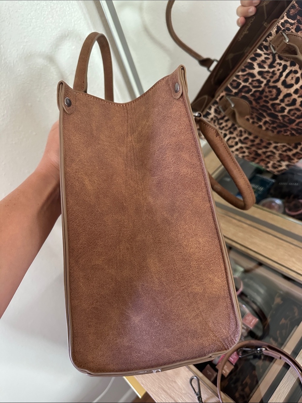 Wrangler Leopard Print Tote in Brown and Black used maybe 3 times! - Picture 6 of 9